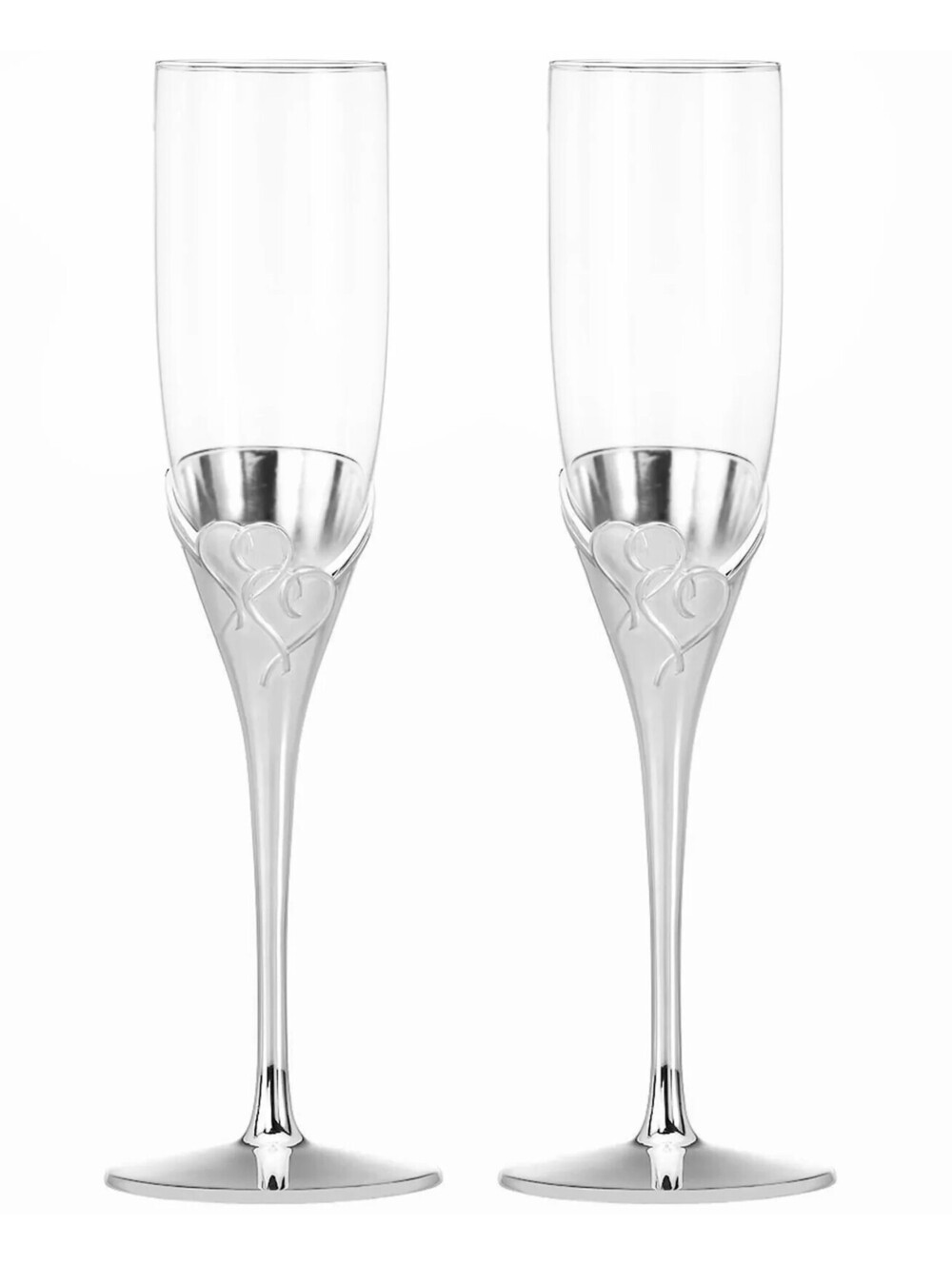 86$ Lenox True Love Crystal Flute Silver 6 Oz
